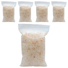advance jewel 寶峻晶石館 玫瑰鹽粒, 水晶泡粗鹽 避邪開運 淨化 1KG (非食用級), 5包