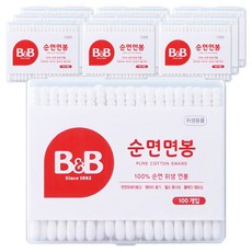 비앤비 유아 면봉, 100개입, 10개