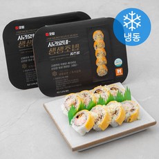 굿찹 사라있네 생생초밥 치즈롤 (냉동), 261g, 2개입