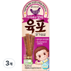 아이배냇 유아용 꼬마 육포 30g, 닭가슴살, 3개