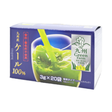 Global Garden 盛花園 日本九州產100%羽衣甘藍菜青汁, 3g x 20入, 無農藥殘留認證, SGS檢驗認證, 富含膳食纖維, 60g, 1盒