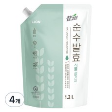 참그린 순수발효 식물 설거지 주방세제 리필, 1.2L, 4개 1.2L, 4개