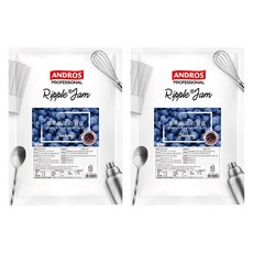 안드로스 블루베리 리플잼, 1kg, 2개