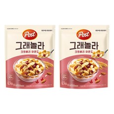 크리스피크림도넛 오리지널 글레이즈드, 423g, 1개 과자/초콜릿/시리얼 포스트 그래놀라 크랜베리 아몬드 시리얼, 570g, 2개