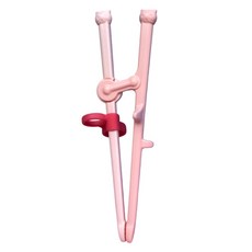 One River兒童用矯正筷+筷架組, 1組, 粉色的