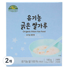 푸름맘 이유식용 유기농 쌀가루 중기 180g, 2개