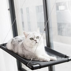 발라당 고양이 윈도우 대형 해먹, 매쉬블랙