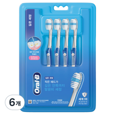 오랄비 깊은세정 고탄력 초미세모 틈새클린, 6개, 4개입