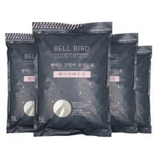 벨버드 고양이 원석 모래 베이비파우더, 5L, 4개