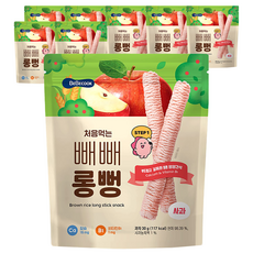 베베쿡 처음먹는 빼빼롱뻥, 사과, 30g, 8개