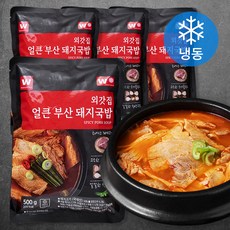 돼지국밥 외갓집 얼큰 부산 돼지국밥 (냉동) 500g 4개