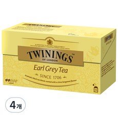 트와이닝 얼그레이 티백, 2g, 25개입, 4개