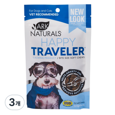 ARKNATURALS 반려동물 해피트레블러츄 영양제, 스트레스완화/안정/집중력관리, 56g, 3개