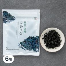 주일 완도명품 자른미역, 30g, 6개