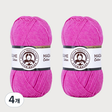 DIKTAS Madame Cotton棉質混紡毛線 2入, 42. 深粉色, 4個