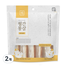 브리더랩 월간통살 닭가슴살 스틱타입 반려동물 간식, 600g, 2개