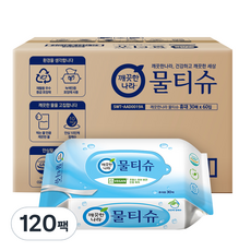 깨끗한나라 페퍼민트 휴대용 물티슈 리필형, 30매, 120팩