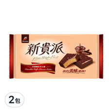 77 新貴派 花生巧克力，經典巧克力零食，香濃花生完美融合，層次豐富的美味，親朋好友聚會首選, 144g, 2包
