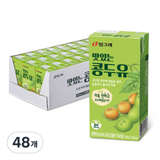 빙그레 맛있는 콩두유, 200ml, 48개