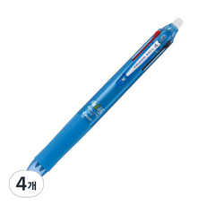  프릭션 4색 볼펜 멀티펜 0.5mm, 라이트블루, 4개 