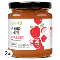 알티스트 설탕대신 스테비아 사과잼, 220g, 2개