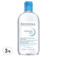 바이오더마 하이드라비오 H2O 클렌징 워터, 500ml, 3개