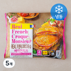 오뚜기 리얼 프렌치 크로크무슈 베이컨치즈 4개입 (냉동), 520g, 5개