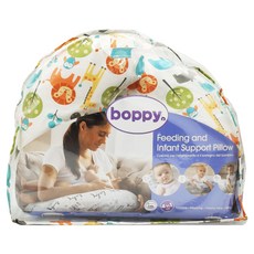 chicco Boppy 純棉多功能授乳枕, 4合1餵養嬰兒支撐枕, 歡樂叢林