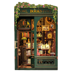 Daehotoys 貓頭鷹書店模型DIY組合 137片, 1個