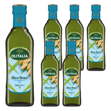 OLITALIA 奧利塔 玄米油, 含γ-穀維素 提供天然營養, 富含膳食纖維 植物固醇成分, 油質穩定 耐高溫 低油煙, 500ml, 6瓶