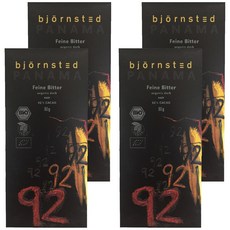 bjoernsted 92%黑巧克力, 80g, 4個
