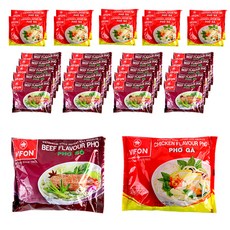 비폰 포보 베트남 쌀국수 즉석라면 소고기맛 60g x 20p + 닭고기맛 60g x 10p, 1세트