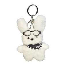 지금오늘 귀여운 강아지 모루 인형 키링, 머플러, 1개