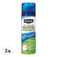 舒適牌 Schick 刮鬍泡 敏感型, 溫和配方 清新青檸香氣, 60g, 3瓶