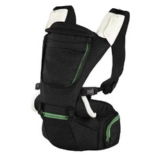 Chicco HIP SEAT輕量全方位坐墊機能嬰兒揹帶, 適用0個月以上，三合一多功能設計, 海盜黑, 1個