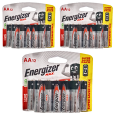 Energizer 勁量 鹼性3號電池 AA12入 超值裝, 12顆, 3組