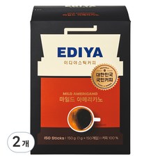 이디야 마일드아메리카노, 1g, 150개입, 2박스
