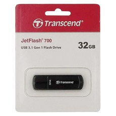 Transcend 創見 JetFlash 700 32GB USB3.1隨身碟，高達100MB/s傳輸速度, 1個