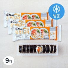 허닭 FIT 저당 현미곤약 묵은지참치 김밥 (냉동), 220g, 9개