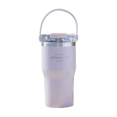 Sitarayuri 手提冰霸杯, 900ml, SUS304不鏽鋼, 霧灰紫, 1個