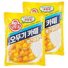 오뚜기 카레 약간매운맛, 1kg, 2개