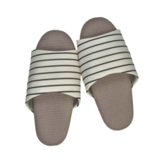 i Slippers 療癒系 舒活家居拖鞋 兒童款, 條紋圖案, 台灣製造, 24, 純白條紋