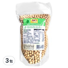 茂喜食品 加拿大非基因改造黃豆 400g, 3包