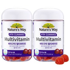 네이처스웨이 비타구미 멀티비타민 딸기맛 120p, 300g, 2개