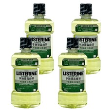 LISTERINE 李施德霖 防蛀護齦漱口水 綠茶, 含氟配方 無酒精 溫和口感, 250ml, 4瓶