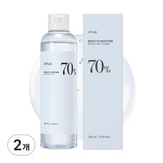 아누아 자작나무 70 촉촉물광피부 수분 부스팅 토너, 250ml, 2개