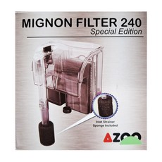 AZOO 小型外掛過濾器，MIGNON FILTER 240 特別版，適用於30-45cm的水族缸, 4.5W, 1個