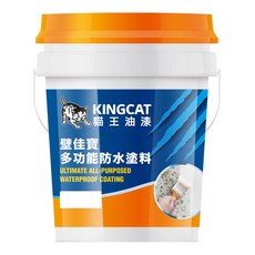 KINGCAT 貓王油漆 壁佳寶多功能防水塗料 K1-680 百合白 1加侖 防水防霉 彈性抗裂, 1桶