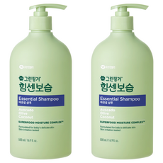 그린핑거 유아용 힘센보습 에센셜 샴푸 마일드오렌지 그린티향, 500ml, 2개 500ml, 2개