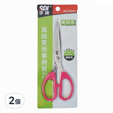SDI 手牌 高級美勞事務剪刀, 顏色隨機, 2個